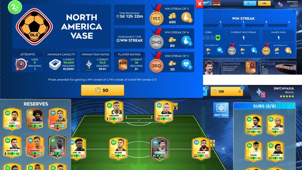 North America vase event dls 2026. Dream League Soccer gameplay 2026.