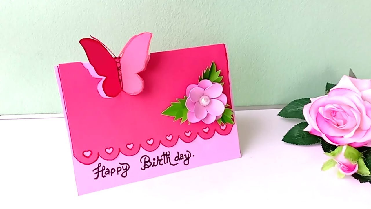 Beautiful Handmade Birthday card//Birthday card idea. - YouTube