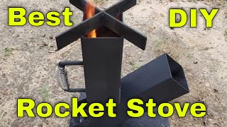 How to build the best rocket stove from scrap metal off grid use.