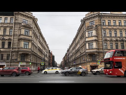 Видео: 4K Walk Cloudy Saint Petersburg, Russia| subway| bakery | bookstore Прогулка по Санкт-Петербургу
