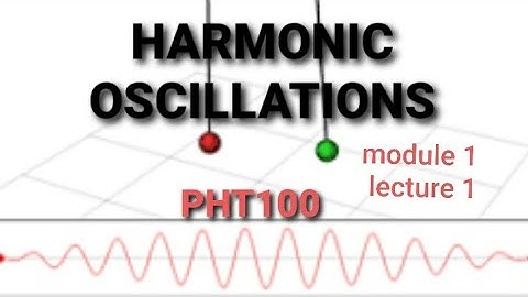 PHT100- engineering physics #harmonic oscillations #module1 #lecture1