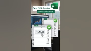 Turn Any Data into a Column in Seconds! 🔥 | Excel TOCOL Trick