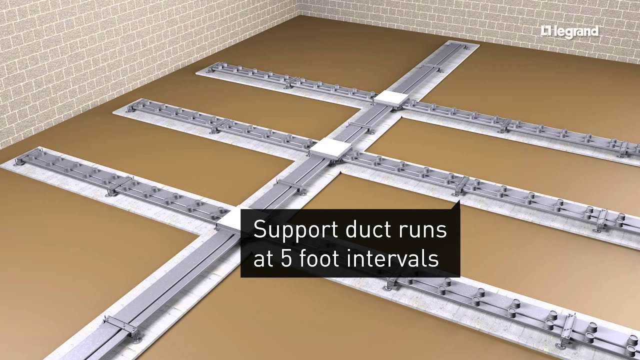 Wiremold How To Install Walkerduct Underfloor Ducts Youtube