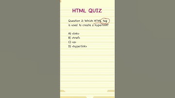Which HTML tag is used to create a hyperlink? #htmlquiz #html #htmlinterview #programmingwithrakesh