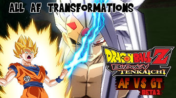 DBZ BUDOKAI TENKAICHI AF VS GT (AVANCE) | TODAS LAS TRANSFORMACIONES DE PERSONAJES DB AF | DBZ FUN