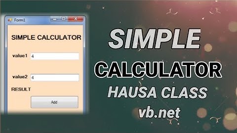How to create Simple Calculator in VB.net (lesson 4) @ProgrammingKnowledge