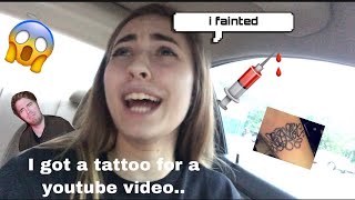 I Got A Tattoo For The Vlog Also Fainted