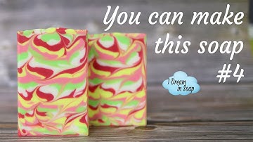 Hanger Swirl cold process soap making tutorial. You can make this soap. Mixing colors for soap