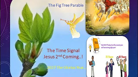 The Fig Tree Budding Parable; Time Signal of Jesus 2nd Coming!   2027 The Glorious Year....