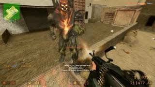 Counter Strike Source Zombie Riot online gameplay Dust 1 Dark Kahn boss fight