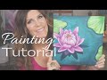 HOW TO PAINT A LOTUS FLOWER | Acrylic paint lesson for beginners | PINK LOTUS FLOWER tutorial