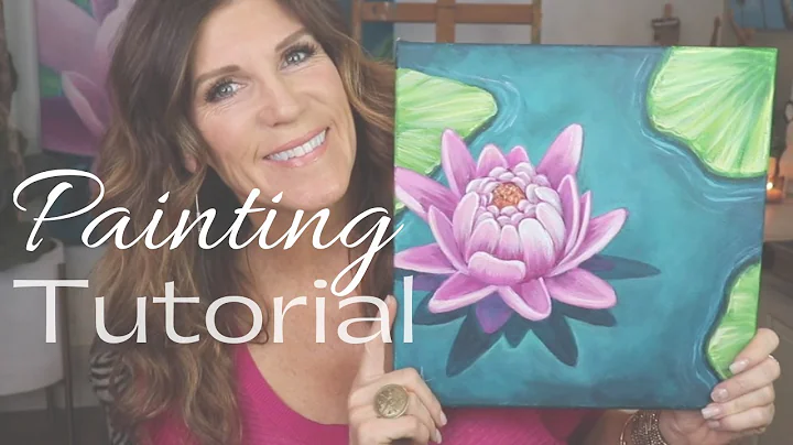 HOW TO PAINT A LOTUS FLOWER | Acrylic paint lesson...