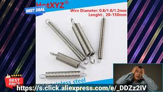 1005003298102282 304 Stainless Steel S Hook Tension Cylindroid Helical Pullback Extensi