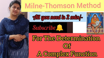 Milne Thomson Method|Complex Analysis|BSc Part 3 #all you need is 2min/- series by Snehal