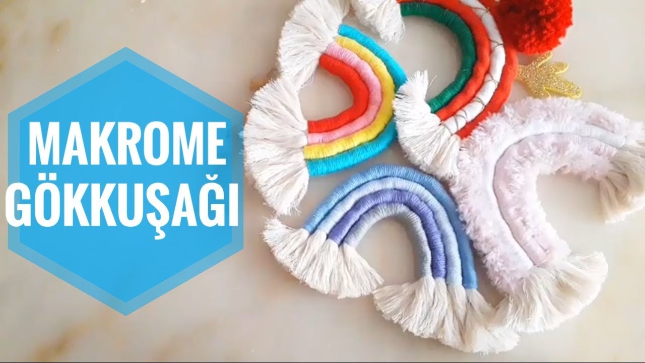 MAKROME GÖKKUŞAĞI NASIL YAPILIR/ MACRAME RAINBOW DIY