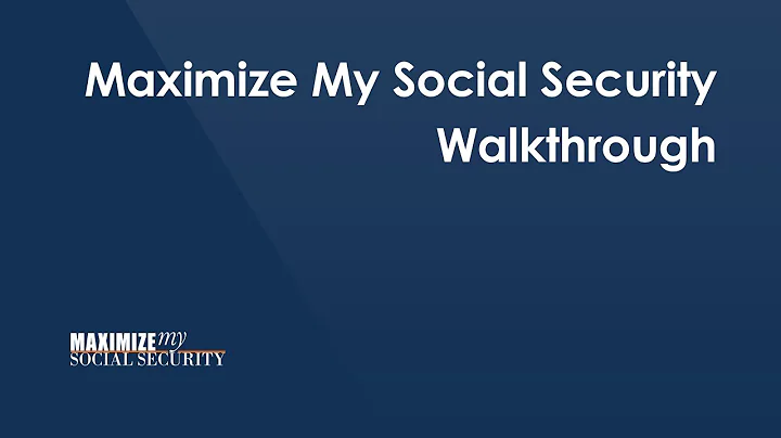 Introduction to Maximize My Social Security
