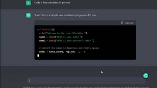 Love Calculator using Python By Pro ChatGpt! screenshot 4