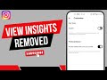 HOW TO REMOVE VIEW INSIGHTS FROM INSTAGRAM POST
