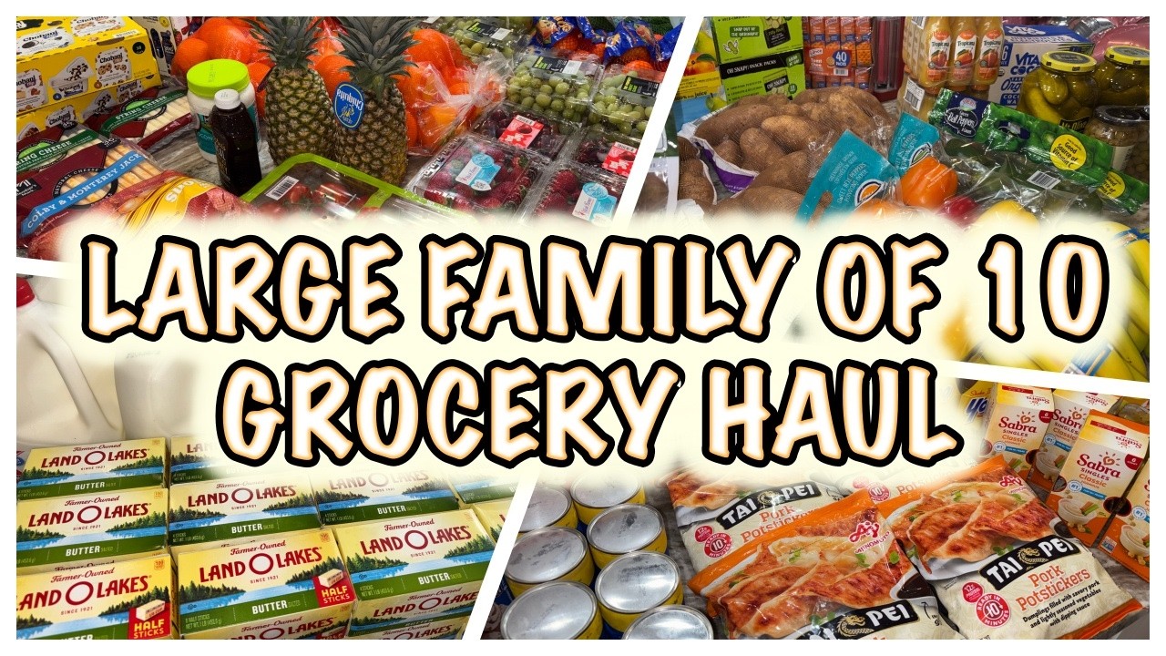 LARGE FAMILY OF 10 🛒 GROCERY 🛒 HAUL