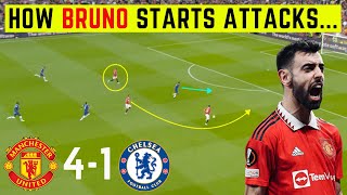 How Ten Hag used Fernandes to Cut through Chelsea... Man Utd 4-1 Chelsea Tactical Analysis 2023