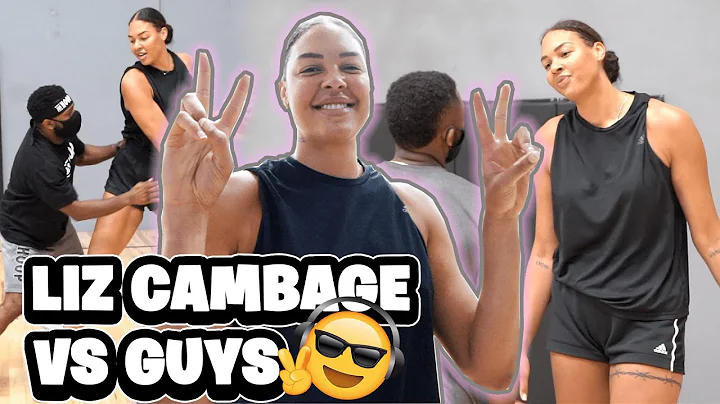 WNBA All Star Liz Cambage *CHALLENGES* MEN to 1v1 ...