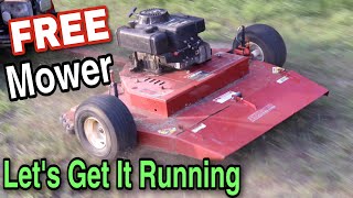 FREE Pull Behind Mower - Let's Get It Running