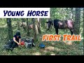 Young Oisin's first time out on a trail.