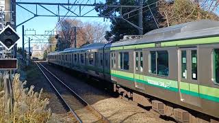 横浜線E233系6000番台横クラH001編成(横浜線開業115周年記念HM編成)根岸線直通各駅停車桜木町行入線動画