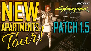 Cyberpunk 2077 V's All New Apartments Full Tour! - Patch 1.5 update!