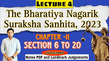 Chapter 2 | Section 6 to 20 | Constitution of Criminal courts and offices | BNSS | with case laws