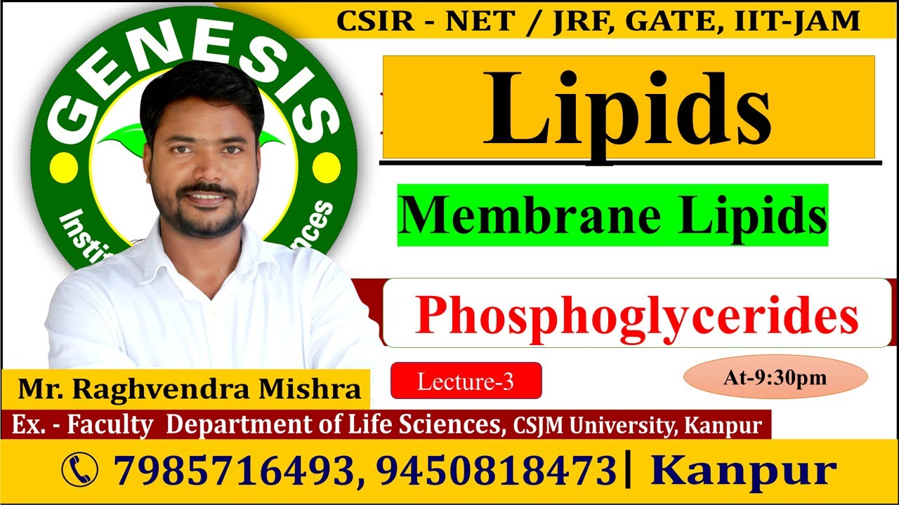 Membrane Lipids | Biochemistry | Lecture-2 | New online 