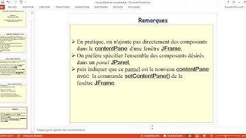 1/3 Interface Graphique en JAVA: Librairie Swing: une fenêtre JFrame et un panneau JPannel