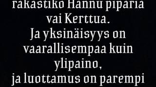 Video thumbnail of "Haloo Helsinki - Kiitos ei ole kirosana (lyrics)"