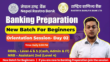 Banking Preparation New Class for Beginners | NRB, RBBL, NBL, ADBL | Pre-Test & Written  📢