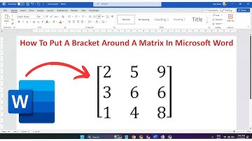 How to put a bracket around a matrix in Microsoft Word