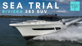 FIRST Test!!   RIVIERA 585 SUV   Offshore  Inshore  Anchoring  Docking & Fuel Burn