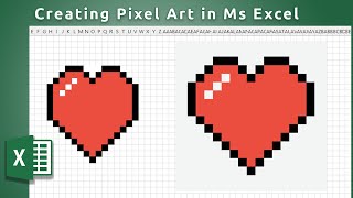 How to make Pixel Art in Ms Excel || How to Create Pixel in Microsoft Excel