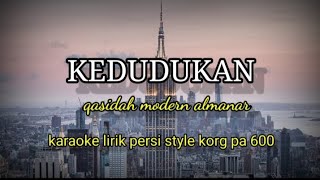 keduduka-kosidah modern almanar karaoke lirik persi style korg pa 600 @REYVANS MUSIC