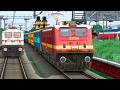 3 TRAINS OVERTAKE ICF TRAIN RAIL STATION | BUMPY RAILROAD | Train Simulator | Railwork | NTG GAMING