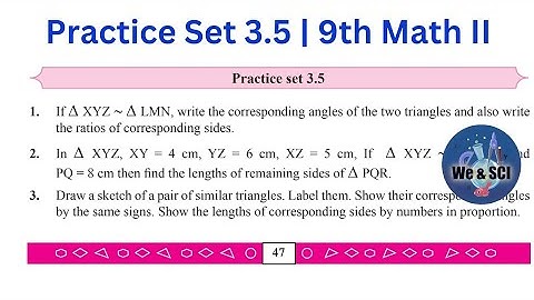 Practice set 3.5 | L-3 Triangle | 9th Math II Maharashtra board