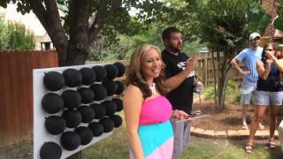 FUN Gender reveal w/ darts and balloons!