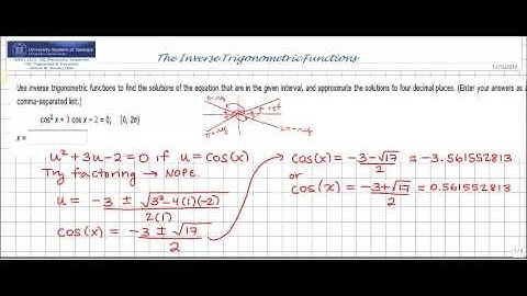 6.6 11. Inverse Trig Functions: Example 8