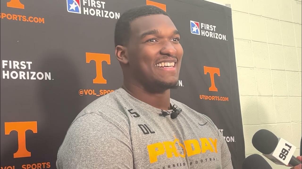 OL Jerome Carvin Tennessee Pro Day Talks Combine Surprise, Meeting