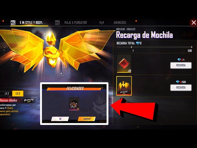 Free Fire: recarga de diamantes traz Mochila Dia do Booyah 2021, free fire