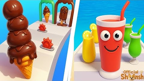 Ice Cream Stack Runner VS Juice Run - All Levels Satisfying Walkthrough Gameplay