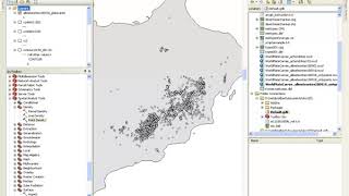 ArcGIS Arcmap Point Density cell 10 km radius 50km