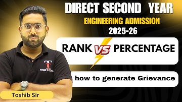 DSE Admission 2025 | RANK VS PERCENTILE 🔥 |Toshib Tutorials