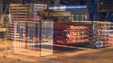 40’ Hard Open Top Container supporting stanchions