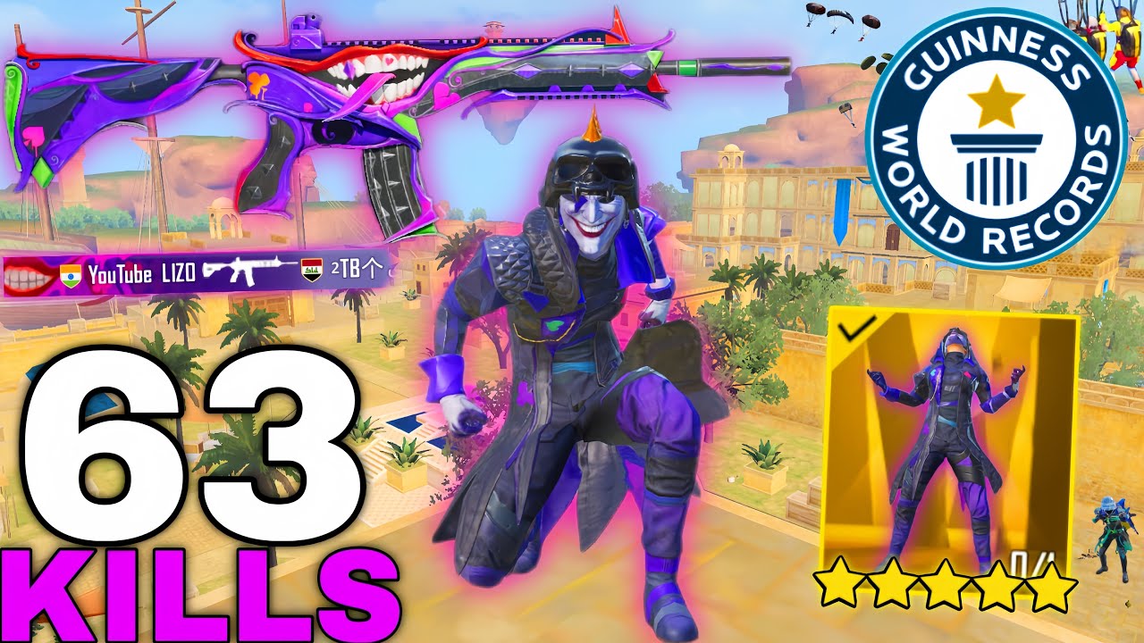 63 KILLS!!😱 1 IN MATCHES NEW MODE KILLS & DAMAGE RECORD 😍PUBG MOBILE - BGMI