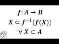 (Profmat MA11) A imagem inversa por f de um conjunto parte 1